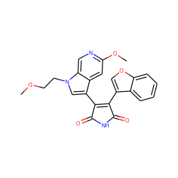 COCCn1cc(C2=C(c3coc4ccccc34)C(=O)NC2=O)c2cc(OC)ncc21 ZINC000096929150