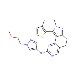 COCCn1cc(Nc2ncc3c(n2)-c2c(nn(C)c2-c2sccc2C)CC3)cn1 ZINC000141186790