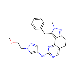 COCCn1cc(Nc2ncc3c(n2)-c2c(nn(C)c2Cc2ccccc2)CC3)cn1 ZINC000141177501