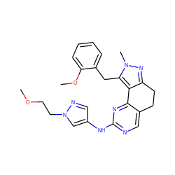 COCCn1cc(Nc2ncc3c(n2)-c2c(nn(C)c2Cc2ccccc2OC)CC3)cn1 ZINC000169702323