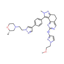 COCCn1ccc(Nc2ncc3c(n2)-c2c(nn(C)c2-c2ccc(-c4cnn(CCN5CCO[C@@H](C)C5)c4)cc2)CC3)n1 ZINC000224947531