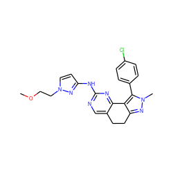 COCCn1ccc(Nc2ncc3c(n2)-c2c(nn(C)c2-c2ccc(Cl)cc2)CC3)n1 ZINC000141171144