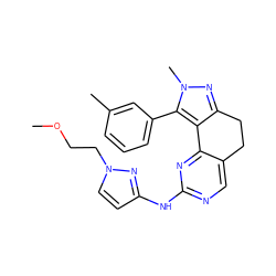 COCCn1ccc(Nc2ncc3c(n2)-c2c(nn(C)c2-c2cccc(C)c2)CC3)n1 ZINC000169702342