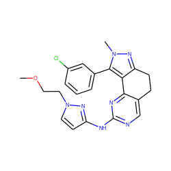 COCCn1ccc(Nc2ncc3c(n2)-c2c(nn(C)c2-c2cccc(Cl)c2)CC3)n1 ZINC000141186996