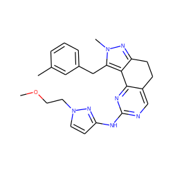 COCCn1ccc(Nc2ncc3c(n2)-c2c(nn(C)c2Cc2cccc(C)c2)CC3)n1 ZINC000169702310