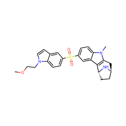 COCCn1ccc2cc(S(=O)(=O)c3ccc4c(c3)c3c(n4C)C[C@H]4CC[C@H]3N4)ccc21 ZINC000169694780