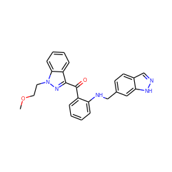 COCCn1nc(C(=O)c2ccccc2NCc2ccc3cn[nH]c3c2)c2ccccc21 ZINC000040896122