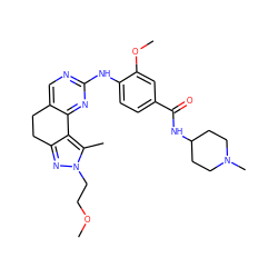 COCCn1nc2c(c1C)-c1nc(Nc3ccc(C(=O)NC4CCN(C)CC4)cc3OC)ncc1CC2 ZINC000169702465