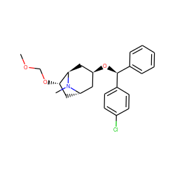 COCO[C@H]1C[C@H]2C[C@H](O[C@@H](c3ccccc3)c3ccc(Cl)cc3)C[C@H]1N2C ZINC000101024960