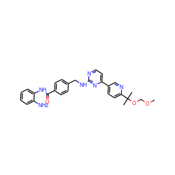 COCOC(C)(C)c1ccc(-c2ccnc(NCc3ccc(C(=O)Nc4ccccc4N)cc3)n2)cn1 ZINC000040411214