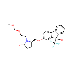 COCOCCN1C(=O)CC[C@@H]1COc1ccc2c(c1)[C@](O)(C(F)(F)F)c1ccccc1-2 ZINC000143354412