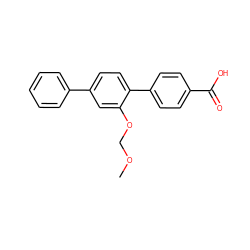 COCOc1cc(-c2ccccc2)ccc1-c1ccc(C(=O)O)cc1 ZINC000013603828