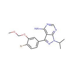 COCOc1cc(-c2nn(C(C)C)c3ncnc(N)c23)ccc1Br ZINC000064516824