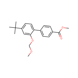 COCOc1cc(C(C)(C)C)ccc1-c1ccc(C(=O)OC)cc1 ZINC000001540534