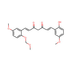 COCOc1ccc(OC)cc1/C=C/C(=O)CC(=O)/C=C/c1cc(OC)ccc1O ZINC000168246691