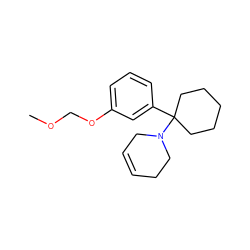 COCOc1cccc(C2(N3CC=CCC3)CCCCC2)c1 ZINC000026286841