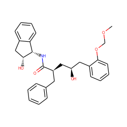 COCOc1ccccc1C[C@@H](O)C[C@@H](Cc1ccccc1)C(=O)N[C@H]1c2ccccc2C[C@H]1O ZINC000029564963