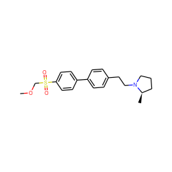 COCS(=O)(=O)c1ccc(-c2ccc(CCN3CCC[C@H]3C)cc2)cc1 ZINC000073224824