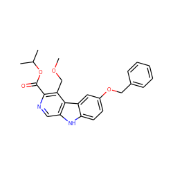 COCc1c(C(=O)OC(C)C)ncc2[nH]c3ccc(OCc4ccccc4)cc3c12 ZINC000000596748