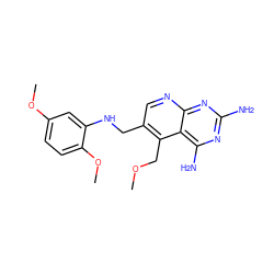 COCc1c(CNc2cc(OC)ccc2OC)cnc2nc(N)nc(N)c12 ZINC000005853048