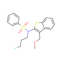 COCc1c(N(CCCF)S(=O)(=O)c2ccccc2)sc2ccccc12 ZINC000115230266