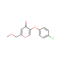 COCc1cc(=O)c(Oc2ccc(Cl)cc2)co1 ZINC000473112949