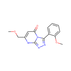 COCc1cc(=O)n2c(-c3ccccc3OC)nnc2[nH]1 ZINC000008582861