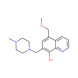 COCc1cc(CN2CCN(C)CC2)c(O)c2ncccc12 ZINC000019805180