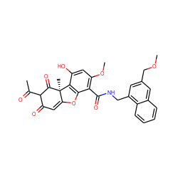 COCc1cc(CNC(=O)c2c(OC)cc(O)c3c2OC2=CC(=O)C(C(C)=O)C(=O)[C@]23C)c2ccccc2c1 ZINC000082154902