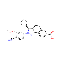 COCc1cc(N2N=C3c4ccc(C(=O)O)cc4CC[C@@H]3[C@@H]2C2CCCC2)ccc1C#N ZINC000058569035