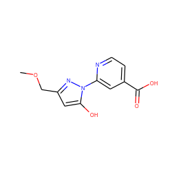 COCc1cc(O)n(-c2cc(C(=O)O)ccn2)n1 ZINC000146845909