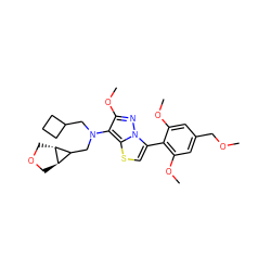 COCc1cc(OC)c(-c2csc3c(N(CC4CCC4)CC4[C@H]5COC[C@H]45)c(OC)nn23)c(OC)c1 ZINC000100626693