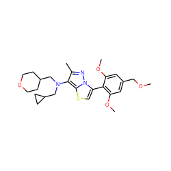 COCc1cc(OC)c(-c2csc3c(N(CC4CCOCC4)CC4CC4)c(C)nn23)c(OC)c1 ZINC000095575656