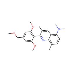 COCc1cc(OC)c(-c2nc3c(C)ccc(N(C)C)c3cc2C)c(OC)c1 ZINC000084669275