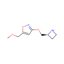 COCc1cc(OC[C@@H]2CCN2)no1 ZINC000095553175