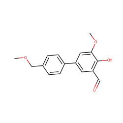 COCc1ccc(-c2cc(C=O)c(O)c(OC)c2)cc1 ZINC000169699567