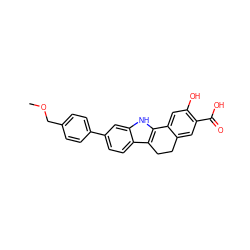 COCc1ccc(-c2ccc3c4c([nH]c3c2)-c2cc(O)c(C(=O)O)cc2CC4)cc1 ZINC000034894165