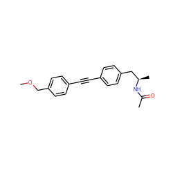 COCc1ccc(C#Cc2ccc(C[C@@H](C)NC(C)=O)cc2)cc1 ZINC000142342499