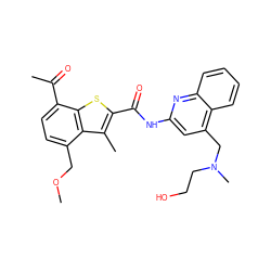 COCc1ccc(C(C)=O)c2sc(C(=O)Nc3cc(CN(C)CCO)c4ccccc4n3)c(C)c12 ZINC001772629082