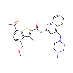 COCc1ccc(C(C)=O)c2sc(C(=O)Nc3cc(CN4CCN(C)CC4)c4ccccc4n3)c(C)c12 ZINC001772637522