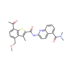 COCc1ccc(C(C)=O)c2sc(C(=O)Nc3ccc4c(C(=O)N(C)C)cccc4n3)c(C)c12 ZINC001772657026