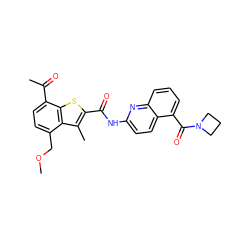 COCc1ccc(C(C)=O)c2sc(C(=O)Nc3ccc4c(C(=O)N5CCC5)cccc4n3)c(C)c12 ZINC001772644163