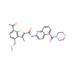 COCc1ccc(C(C)=O)c2sc(C(=O)Nc3ccc4c(C(=O)N5CCOCC5)cccc4n3)c(C)c12 ZINC001772653158