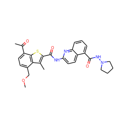 COCc1ccc(C(C)=O)c2sc(C(=O)Nc3ccc4c(C(=O)NN5CCCC5)cccc4n3)c(C)c12 ZINC001772605165