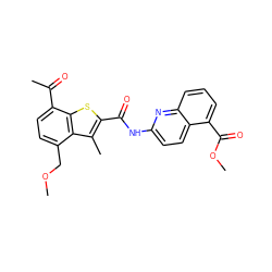 COCc1ccc(C(C)=O)c2sc(C(=O)Nc3ccc4c(C(=O)OC)cccc4n3)c(C)c12 ZINC001772636267