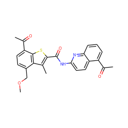 COCc1ccc(C(C)=O)c2sc(C(=O)Nc3ccc4c(C(C)=O)cccc4n3)c(C)c12 ZINC001772601279