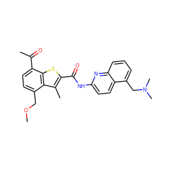 COCc1ccc(C(C)=O)c2sc(C(=O)Nc3ccc4c(CN(C)C)cccc4n3)c(C)c12 ZINC001772639818