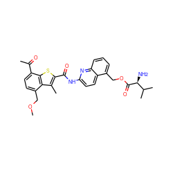 COCc1ccc(C(C)=O)c2sc(C(=O)Nc3ccc4c(COC(=O)[C@@H](N)C(C)C)cccc4n3)c(C)c12 ZINC001772626464