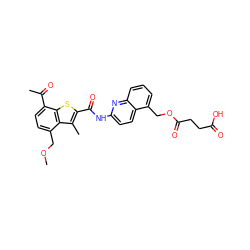 COCc1ccc(C(C)=O)c2sc(C(=O)Nc3ccc4c(COC(=O)CCC(=O)O)cccc4n3)c(C)c12 ZINC001772603423