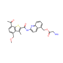 COCc1ccc(C(C)=O)c2sc(C(=O)Nc3ccc4c(COC(=O)CN)cccc4n3)c(C)c12 ZINC001772597720